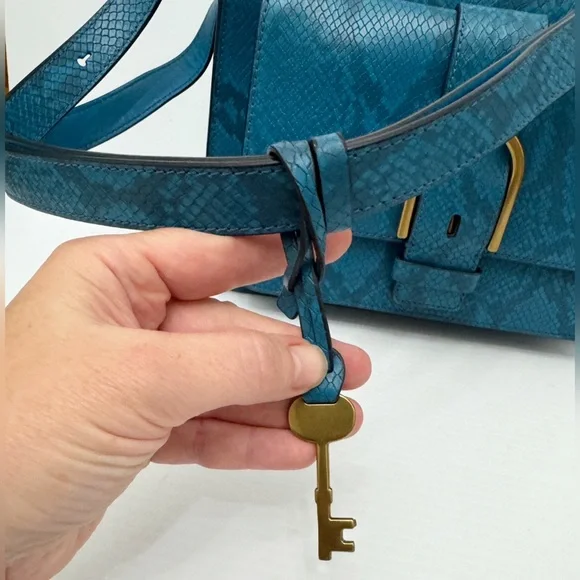 Fossil Blue and Green Satchel Bag - Picture 6 of 13